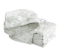 Laura Ashley Annaleigh Mantel de Tela Jacquard, Resistente a Las Arrugas, para Comedor, Vacaciones, Fiesta, Boda o Banquete, Juego de 6 servilletas, Color Salvia