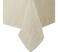 Laura Ashley Arabesque - Lujoso Mantel de Tela Brillante para Comedor Formal, Vacaciones, Bodas o Fiestas, 60 x 84 Pulgadas, Color Dorado