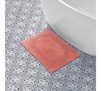 Laura Ashley Cotton Alfombrilla de baño Reversible de algodón, Coral, 17in. X 24in