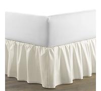 Laura Ashley Faldón de Cama Liso con Volantes, matrimonial, Marfil