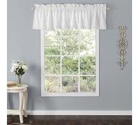 Laura Ashley Home 222802 Annabella Cenefa Superior de Barra, Blanco, 86 x 15 Pulgadas