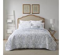 Laura Ashley Home - Colección Amberley - Juego de edredón - 100% algodón, Transpirable y Ligero, Ropa de Cama Reversible, Prelavado para Mayor suavidad, Individual, Azul SPA