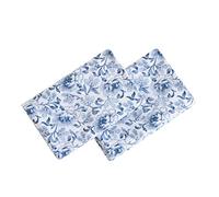 Laura Ashley Home - Juego de Funda de Almohada estándar, Ropa de Cama de satén de algodón, Suave y Resistente a Las Arrugas (Lorelei Azul Oscuro, 2 Piezas)