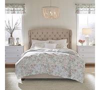 Laura Ashley Home - Juego de Funda de edredón King, Ropa de Cama Reversible de algodón con Fundas a Juego, decoración Transpirable para Todas Las Estaciones (Madelynn Blue, King)