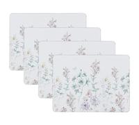 Laura Ashley - Juego de 4 sobremanteles Individuales de Corcho de 40,6 x 30,5 cm para mesas de Cocina y Comedor, Resistentes al Calor, duraderos, fáciles de Limpiar, Prado Salvaje