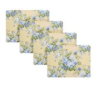 Laura Ashley - Juego de 4 sobremanteles Individuales de Corcho de 40,6 x 30,5 cm para mesas de Cocina y Comedor, Resistentes al Calor, duraderos, fáciles de Limpiar, Joyce