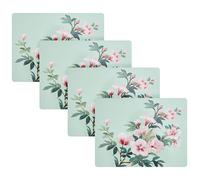 Laura Ashley - Juego de 4 sobremanteles Individuales de Corcho de 40,6 x 30,5 cm para mesas de Cocina y Comedor, Resistentes al Calor, duraderos, fáciles de Limpiar, Rama con Flores
