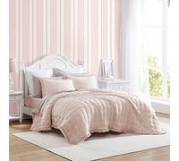 Laura Ashley - Juego de edredón Queen, Juego de Ropa de Cama Reversible Que Incluye Funda(s), para Todas Las Estaciones, casa de Campo D Cor (Hailee Rosa, matrimonial/Queen)