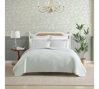 Laura Ashley - Juego de edredón tamaño Individual, Ropa de Cama Simple, cómoda y Transpirable con Fundas de Almohada a Juego, decoración para el hogar súper Suave y acogedora (Verde a Rayas Oxford