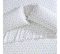 Laura Ashley, Juego de Fundas de Almohada estándar, Ropa de Cama de algodón percal Transpirable, decoración Floral para el hogar, Naranja Roseford, 2 Piezas