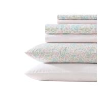 Laura Ashley - Juego de sábanas, Juego de Ropa de Cama súper Suave con Bolsillo Profundo, Incluye Fundas de Almohada a Juego, decoración Floral para el hogar (Rosa Jaynie, King)