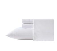 Laura Ashley - Juego de sábanas, Ropa de Cama de percal de algodón Transpirable con Fundas de Almohada a Juego, decoración Suave para el hogar (Color Blanco callop, tamaño King)