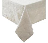 Laura Ashley Mantel de Tela Jacquard Bordada elevada, Resistente a Las Arrugas para Comedor, Vacaciones, Fiestas, Bodas o Banquetes, 60 x 84 Pulgadas, Color Gris Pardo Arce