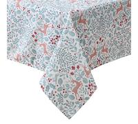 Laura Ashley Mantel decorativo, resistente a las arrugas y a las manchas, repelente al agua, fácil cuidado, tela de poliéster lavable para comedor, cocina, vacaciones, fiesta, 60 x 84 pulgadas, prance