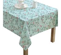 Laura Ashley Mantel Decorativo, Resistente a Las Arrugas y a Las Manchas, Repelente al Agua, fácil Cuidado, Tela de poliéster Lavable para Comedor, Cocina, Vacaciones y Fiestas, 60 x 102 Pulgadas,