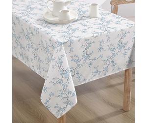 Laura Ashley Mantel Decorativo, Resistente a Las Arrugas y a Las Manchas, Repelente al Agua, fácil Cuidado, Tela de poliéster Lavable para Comedor, Cocina, Vacaciones y Fiestas, 60 x 120 Pulgadas