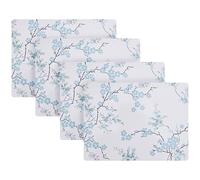 Laura Ashley Manteles Individuales de Corcho de 40,6 x 30,5 cm para mesas de Cocina y Comedor, Resistentes al Calor, duraderos, fáciles de Limpiar, Juego de 4, Flores orientales