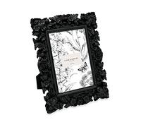 Laura Ashley Marco de fotos de resina con textura floral negra hecha a mano con caballete, para exhibici n de mesa y pared, decoraci n decorativa del hogar, galer a de fotos, arte y m s (4 x 6, negro)