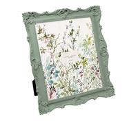 Laura Ashley Marco de fotos de resina hecho a mano con textura de romero mate de 8 x 10 pulgadas, con caballete, para mesa y pared, diseño floral decorativo para decoración del hogar, galería de fotos