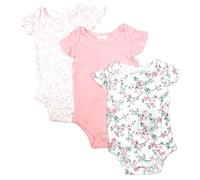 Laura Ashley Paquete de 3 mamelucos para bebé recién nacido, baby shower de 0 a 3, 3 a 6, 6 a 9 meses (diseño-1, 6-9 meses), Diseño-1, 6-9 Meses