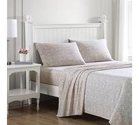 Laura Ashley - Sábanas matrimoniales, Juego de Ropa de Cama de percal de algodón, Ligeras y Transpirables, decoración del hogar, artículos Esenciales para el Dormitorio (Rosa ovestone, matrimonial)