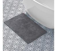 Laura Ashley Tapete de baño Reversible de algodón, Color carbón, 21 x 34 Pulgadas