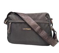 Laura Biagiotti Bolso bandolera para mujer, tejido impermeable, con bolsillo frontal, línea Lorde, art. LB25W-101-11, dimensiones 26 x 21 x 10 cm, Cabeza Moro