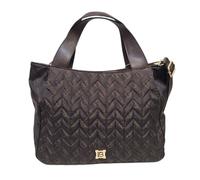 Laura Biagiotti Bolso de mujer línea Iselin, nailon acolchado impermeable con logotipo LB, asas de piel sintética, correa ajustable extraíble, dimensiones 31 x 12 x 24 cm, art. LB25W-105-4, Cabeza