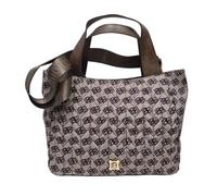 Laura Biagiotti Bolso de mujer línea Iselin, nailon acolchado impermeable con logotipo LB, asas de piel sintética, correa ajustable extraíble, dimensiones 31 x 12 x 24 cm, art. LB25W-105-4, tierra, M