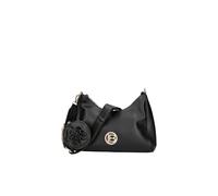 Laura Biagiotti Bolso Hobo Linea Dausette de mujer de piel sintética, correa ajustable extraíble, con monedero, dimensiones 32 x 25 x 10 cm, LB25W-116-2, Negro