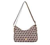 Laura Biagiotti Bolso mujer línea Iselin, nailon acolchado impermeable, logo LB, correa ajustable, dimensiones 29 x 10 x 17 cm, detalles dorados, compartimento con cremallera ART.LB25W-105-1, tierra