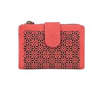 Laura Biagiotti Cartera de Mujer de Piel Auténtica, Calada con Motivo Geométrico Floral, Compacta, con Caja