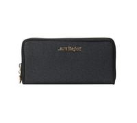 Laura Biagiotti Cartera para mujer en PU, con monedero y cremallera de cierre, textura de grieta con caja de regalo, Negro , 19 cm
