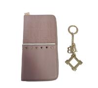 Laura Biagiotti Juego de regalo para mujer, cartera de piel sintética con llavero, tamaño 19,5 x 10 x 2,5 cm, 8 ranuras para tarjetas, caja regalo, Rosa, 19 X 11 Centimetri, Clásico