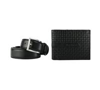 Laura Biagiotti Set de Regalo para Hombre, Cinturón de Piel y Cartera