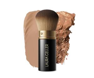 LAURA GELLER NEW YORK Brocha Kabuki Retráctil, Vegana, Suave, Densa, Ideal para Viaje - Brocha de Maquillaje en Polvo, Fluido y Líquido - Cobertura Perfecta, Sin Manchas