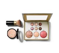 LAURA GELLER NEW YORK - Kit de iniciación horneado Baked Balance-n-Brighten, Fair + Best of the Best of the Best Toscan Dreams Face Palette + Cepillo Kabuki retráctil en ángulo (porcelana)