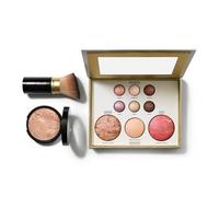 LAURA GELLER NEW YORK - Kit de iniciación horneado Baked Balance-n-Brighten, Fair + Best of the Best of the Best Tuscan Dreams Face Palette + Cepillo Kabuki retráctil en ángulo (Fair)