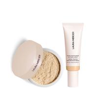 Laura Mercier Mini Translucent Loose Setting Powder Ultra Blur and Tinted Moisturiser Natural Dewy SPF 30 Duo (Various Shades) - 1N Birch