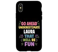 Laura Personalized Women's Gift Custom Laura Carcasa para iPhone X/XS