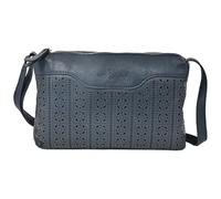 Laura Valle Bandolera Pequeña Mujer de Piel BELMA - Bolso Bandolera Mujer con Diseño Elegante y Filigrana Artesanal | Bolsos de Piel Autentica Ideal para el Día a Día con Estilo (Azul)