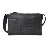 Laura Valle Bandolera Pequeña Mujer de Piel BELMA - Bolso Bandolera Mujer con Diseño Elegante y Filigrana Artesanal | Bolsos de Piel Autentica Ideal para el Día a Día con Estilo (Negro)