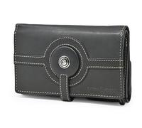 Laura Valle Cartera Monedero Mujer en Piel Celia - Monedero Mujer Piel con Protección RFID, Cartera Mujer Elegante con Cierre Imantado, Tarjetero Funcional y Billetero (Negro)
