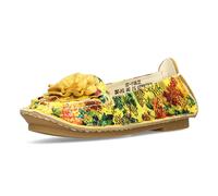 Laura Vita Bailarina Mujer Cuero Patrón Floral Y Blütenapplikation Aucdreyo 21