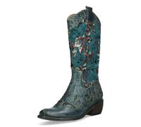 Laura Vita Botas De Dama Estilo Western Con Diseño De Flores Ercwinao 19