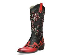 Laura Vita Botas De Dama Estilo Western Con Diseño De Flores Ercwinao 19