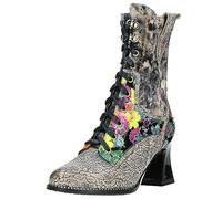 Laura Vita Botines de Cuero para Mujer Jacbo 08, Talla:38 EU, Color:Gris