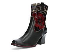 Laura Vita Botines para Mujer Onao 01, Talla:38 EU, Color:Negro