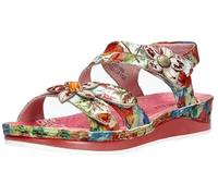 Laura Vita Brcuelo 118 - Sandalias de piel con puntera abierta y correas ajustables para mujer, cereza, 42 EU