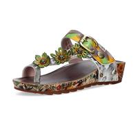 Laura Vita Damen Sandalias Pantolette Con Anillo Del Dedo Floral Brcyano 88